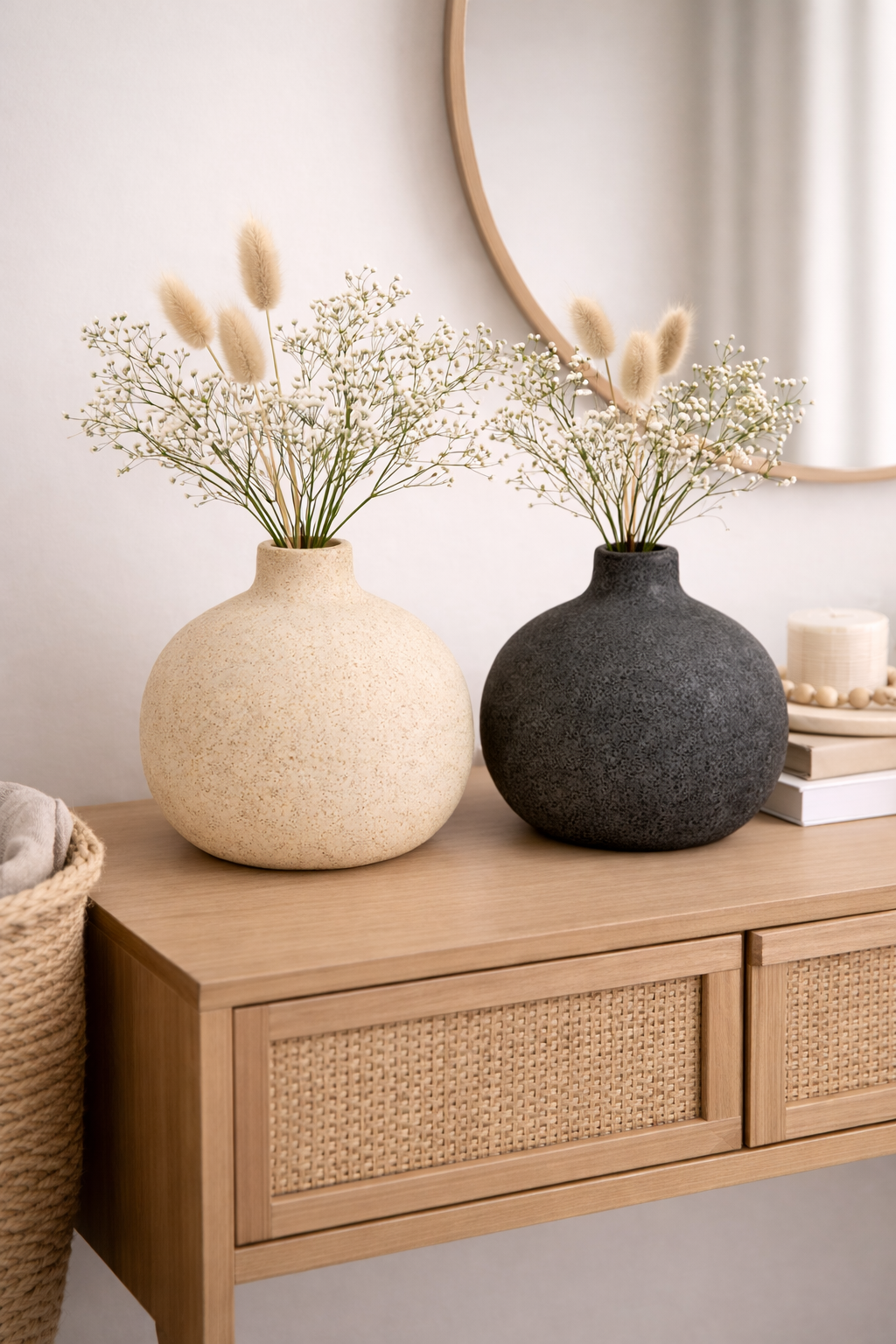 Vase Oria – Duo Élégance Naturelle