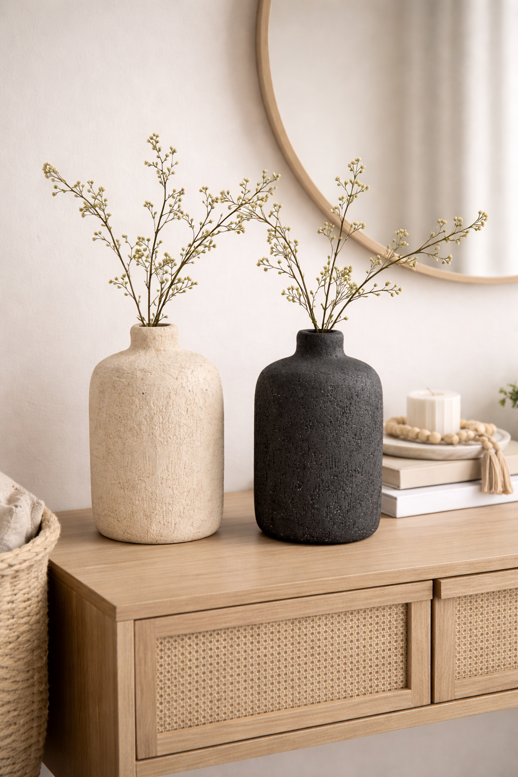 Vase Alvéra – Duo Élégance Minimaliste